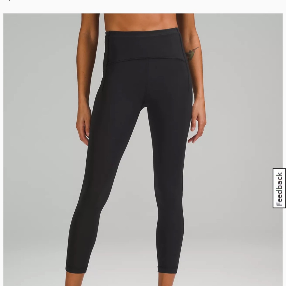 Size 12 length 25 Lululemon swift speed high rise tights with pockets